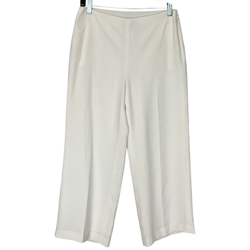 Cecelia White Cropped Trouser Pant Size 4